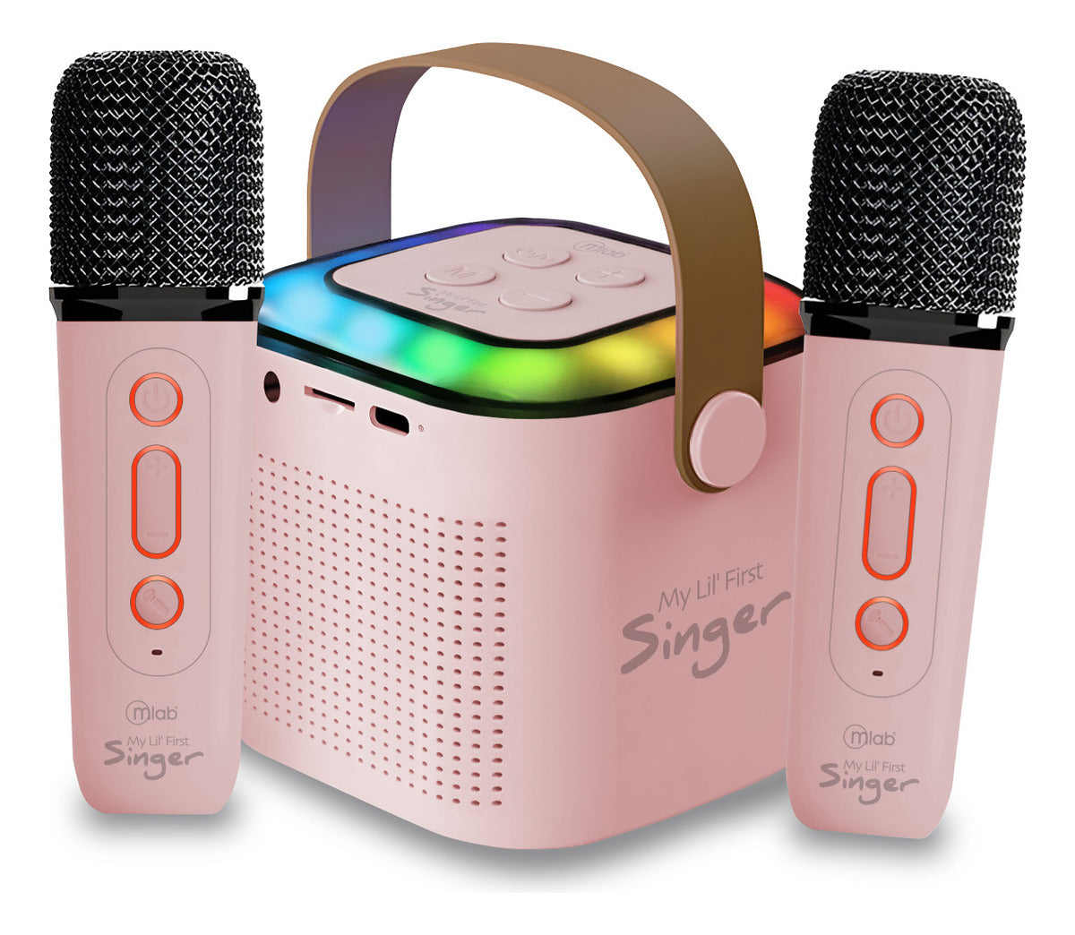 Parlante My Lil First Sínger Luz Rgb 2 Mic Inalam Mlab 09395