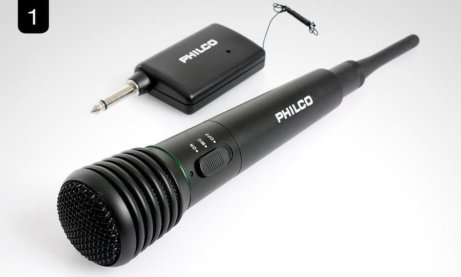 MICROFONO ALÁMBRICO/INALÁMBRICO BLACK PHILCO WM-308