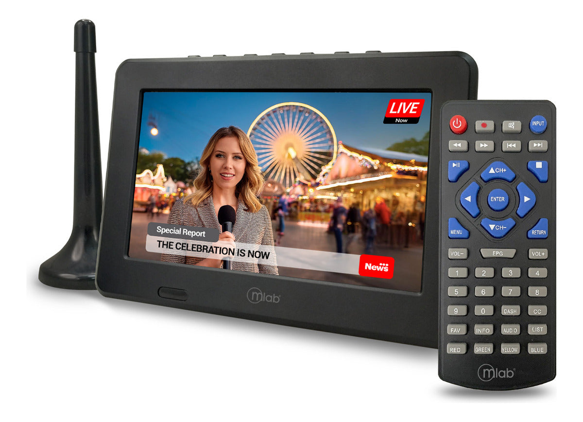 Televisor Color Digital Portatil 7 Pulgadas Mlab Recargable