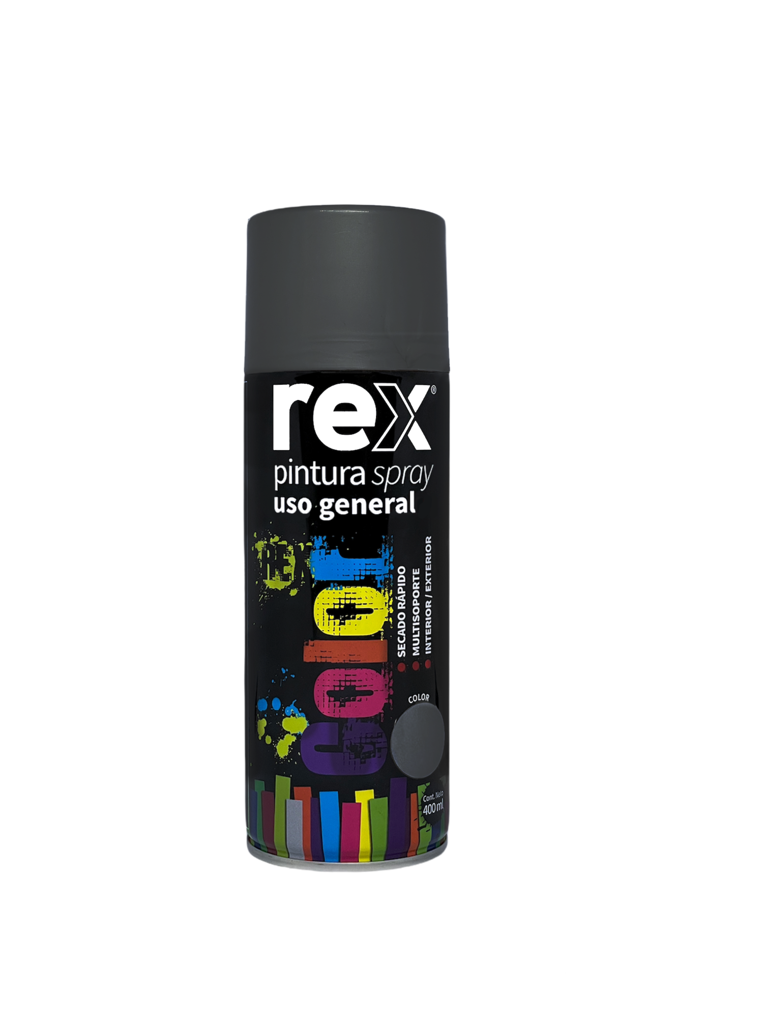 Pintura Spray General Gris Maquina 400ml Rex 60051