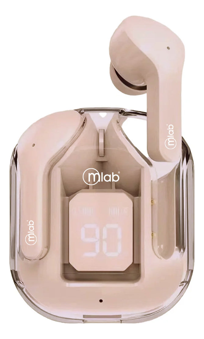 Audifono Tws Glass Crystal + Sílicon Case Pink Mlab 09355