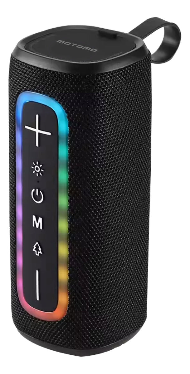 Parlante Portátil Illum Rgb 10w Negro Motomo Papobt23