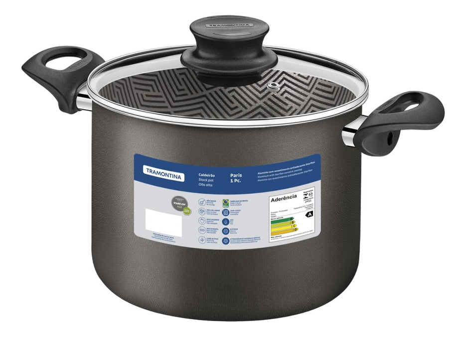 Olla Alta C/tapa D/vidrio 24cm 7.1lts Tramontina 28530-624