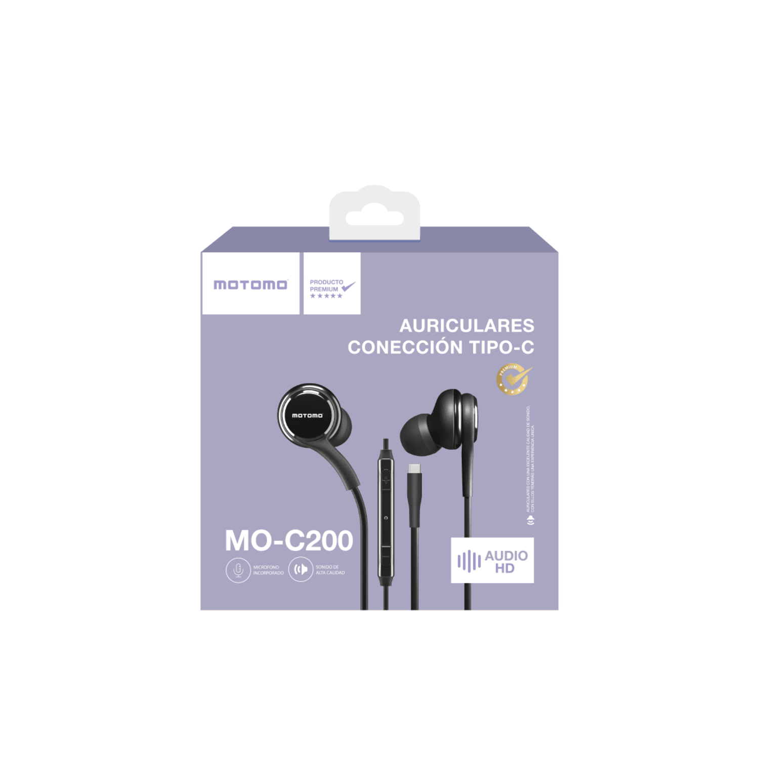 AUDIFONO IN EAR USB-C HD C/MANOS LIBRES MOTOMO AUEAMO14
