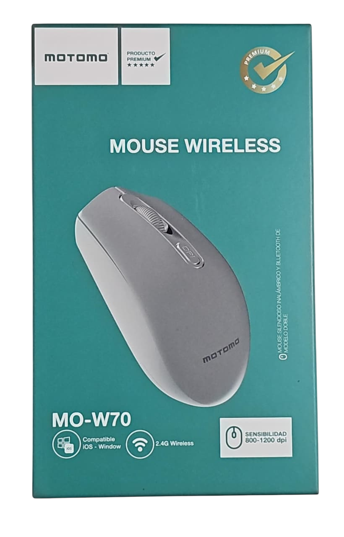 Mouse Inalambri Usb 800/1200dpi 4 Btn Blanco Motomo Compmo32